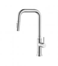 Elegant FAK-311BNK - Noor Single Handle Pull Down Sprayer Kitchen Faucet in Brushed Nickel