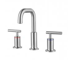 Elegant FAV-1010BNK - Tobias 8 Inch Widespread Double Handle Bathroom Faucet in Brushed Nickel