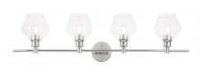 Elegant LD2320C - Gene 4 Light Chrome and Clear Glass Wall Sconce