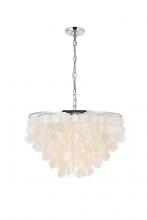 Elegant LD5050D24C - Selene 6 Light Chrome Pendant