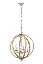 Elegant LD6011D18WD - Marlow Collection Pendant D18 H22.5 Lt:4 Weathered Dove Finish