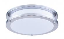 Elegant LDCF3200 - LED Surface Mount L:12 W:12 H:3 15w 1050lm 3000k White and Nickel Finish Acrylic Lens