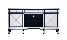 Elegant MF61072BL - Contempo 72 In. Mirrored Credenza in Blue