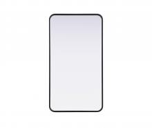 Elegant MR8A2240BLK - Contour Metal Rectangle Mirror 22x40 in Black