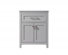 Elegant SC012430GR - 24 Inch Wide Bathroom Storage Freestanding Cabinet in Grey
