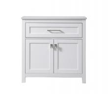 Elegant SC013030WH - 30 Inch Wide Bathroom Storage Freestanding Cabinet in White