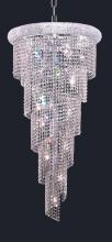 Elegant V1801SR22C/RC - Spiral 18 Light Chrome Chandelier Clear Royal Cut Crystal