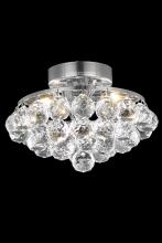 Elegant V9805F10C/RC - Corona 3 Light Chrome Flush Mount Clear Royal Cut Crystal