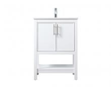 Elegant VF26624WH - 24 Inch Single Bathroom Vanity in White