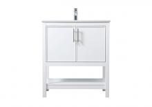 Elegant VF26630WH - 30 Inch Single Bathroom Vanity in White