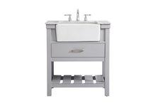Elegant VF60130GR - 30 Inch Single Bathroom Vanity in Grey