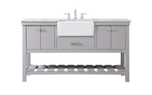 Elegant VF60160GR - 60 Inch Single Bathroom Vanity in Grey
