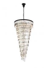Elegant 1201SR36MB/RC - Sydney 36.5 inch spiral crystal chandelier in matte black