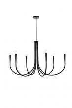 Elegant LD722D42BK - Layne 42 Inch Chandelier in Black