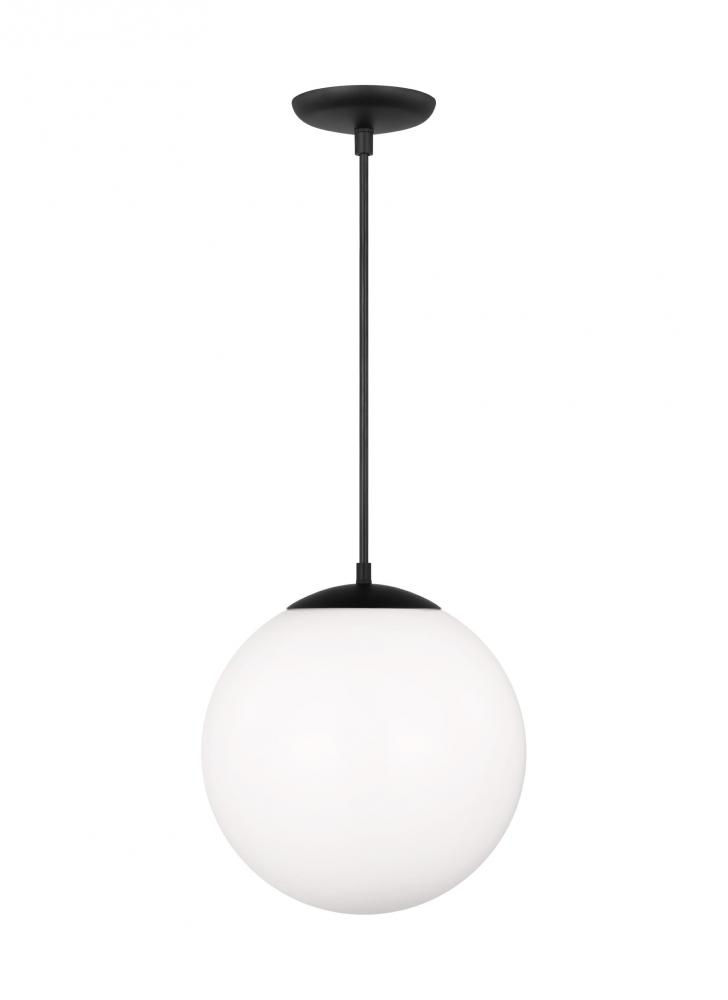 Leo - Hanging Globe Extra Large One Light Pendant with White Glass