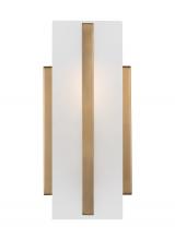 Visual Comfort & Co. Studio Collection 4154301EN3-848 - Dex contemporary 1-light LED indoor dimmable bath wall sconce in satin brass gold finish with satin