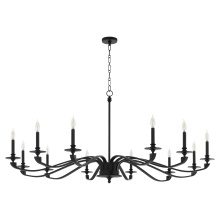 Quorum 6240-12-59 - CHANTELLE 12 LIGHT CHANDELIER - MATTE BLACK
