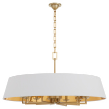 Quorum 8561-12-80 - KARNES 36" 12 LIGHT PENDANT - AGED BRASS