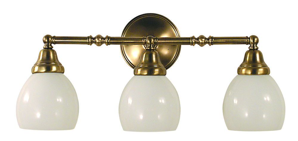 3-Light Polished Brass Sheraton Sconce