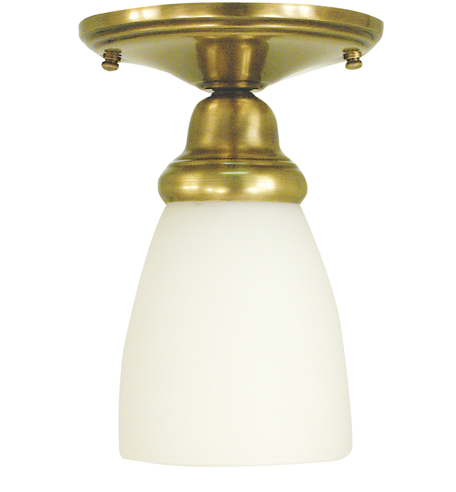 1-Light Antique Brass Taylor Flush / Semi-Flush Mount