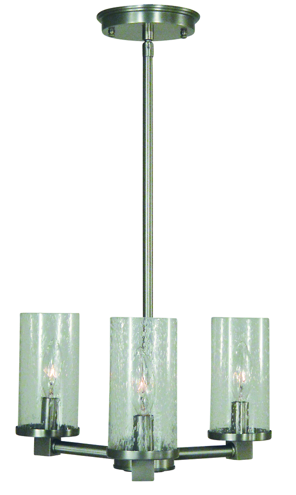 3-Light Polished Nickel Lexi Chandelier