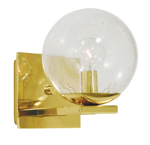 1-Light Polished Brass Jupiter Bath Sconce