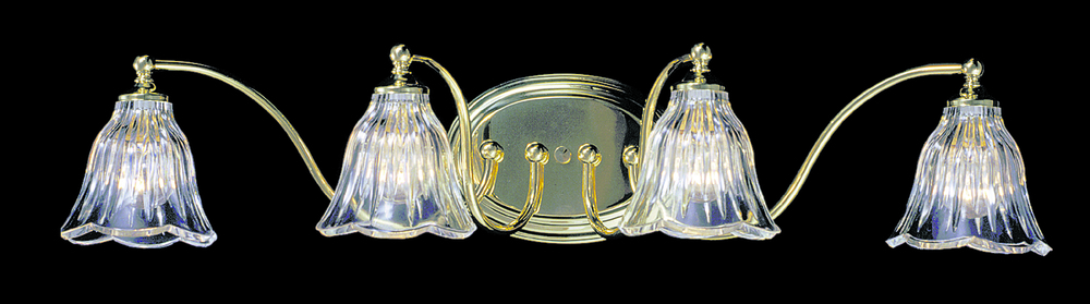 4-Light Polished Brass Geneva Sconce