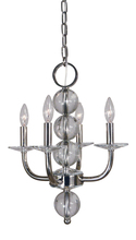 Framburg 4964 PN - 4-Light Polished Nickel Glamour Chandelier