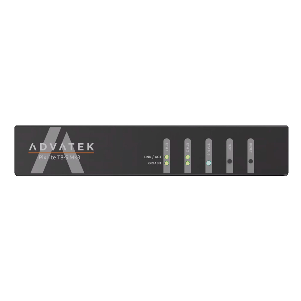 Advatek Pixel Control Unit, Pixlite T8-S Mk3 Controller with Power Cable