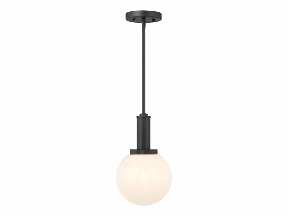 1-Light Pendant in Matte Black