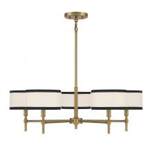 Savoy House Meridian M10011NB - 5-Light Chandelier in Natural Brass