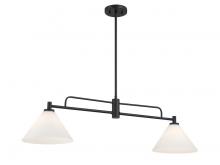 Savoy House Meridian M100136MBK - 2-Light Linear Chandelier in Matte Black