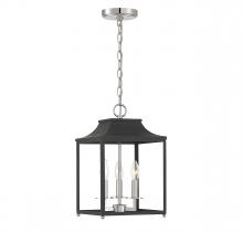 Savoy House Meridian M30013MBKPN - 3-light Pendant In Matte Black With Polished Nickel