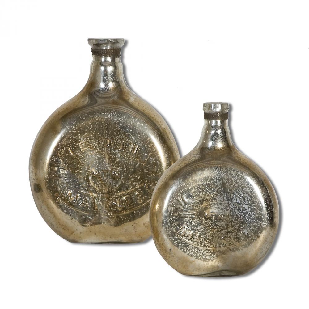 Uttermost Euryl Mercury Glass Vases S/2