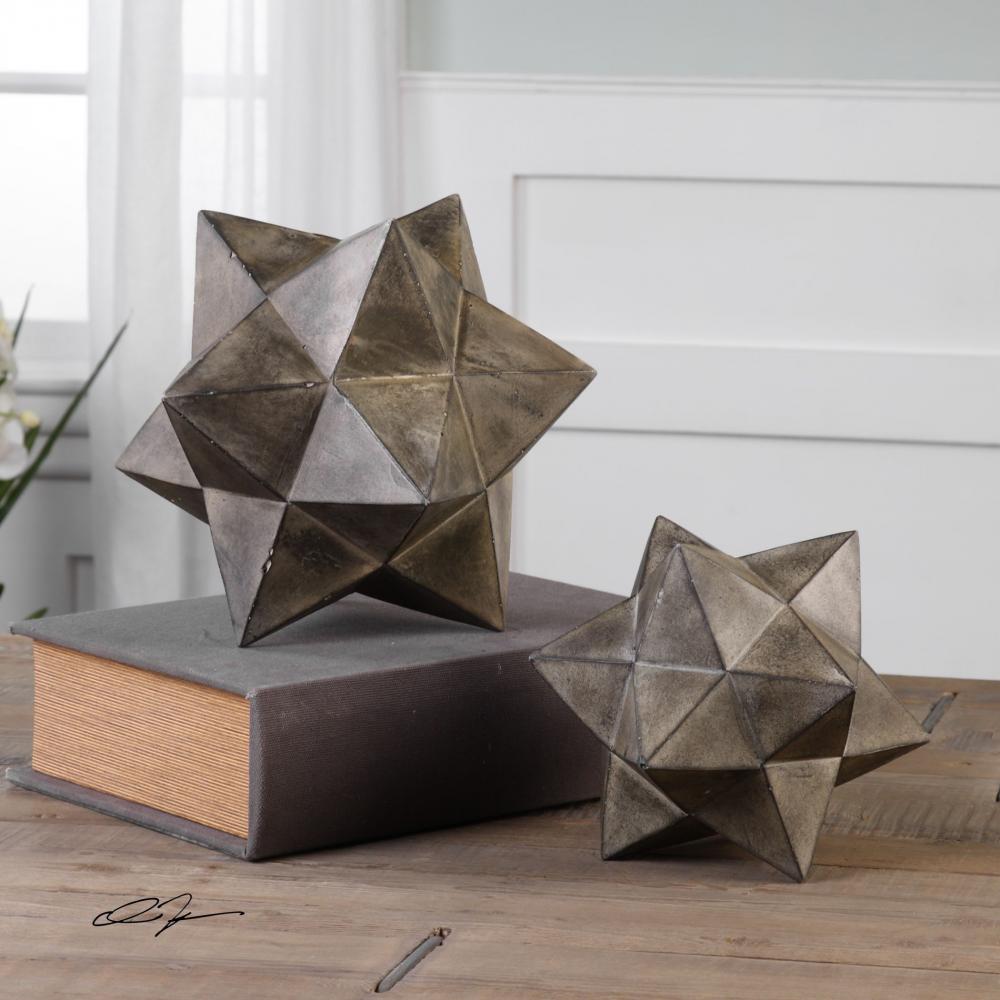 Uttermost Geometric Stars Concrete Sculpture Set/2