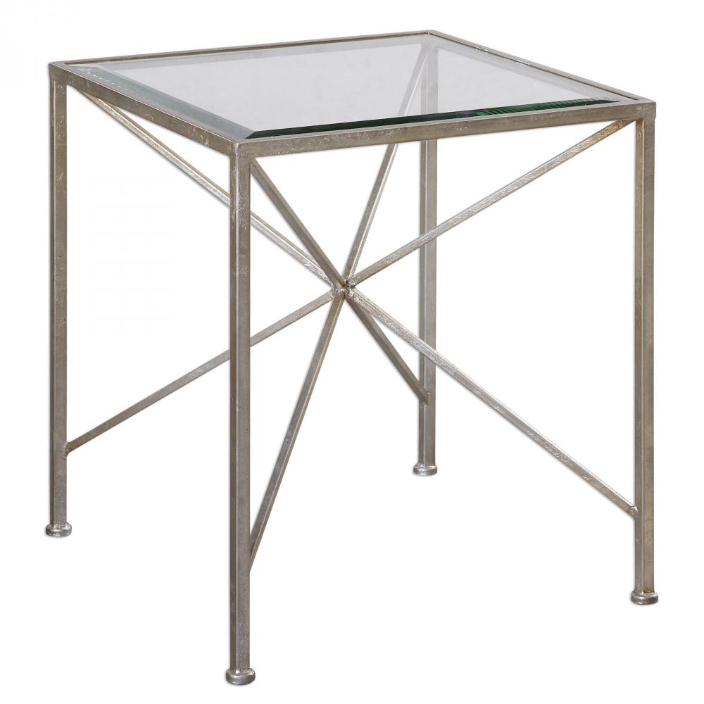Uttermost Silvana Antiqued Silver Cube Table