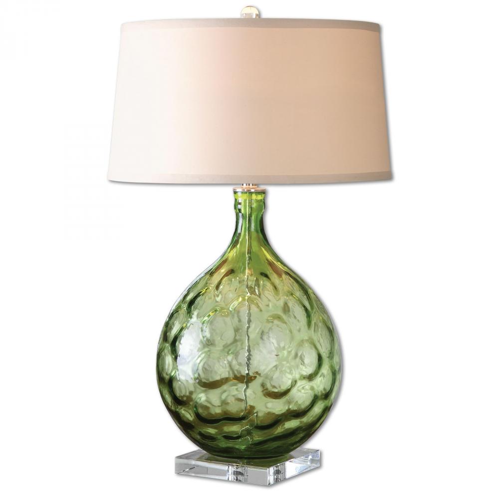 Uttermost Florian Green Glass Table Lamp