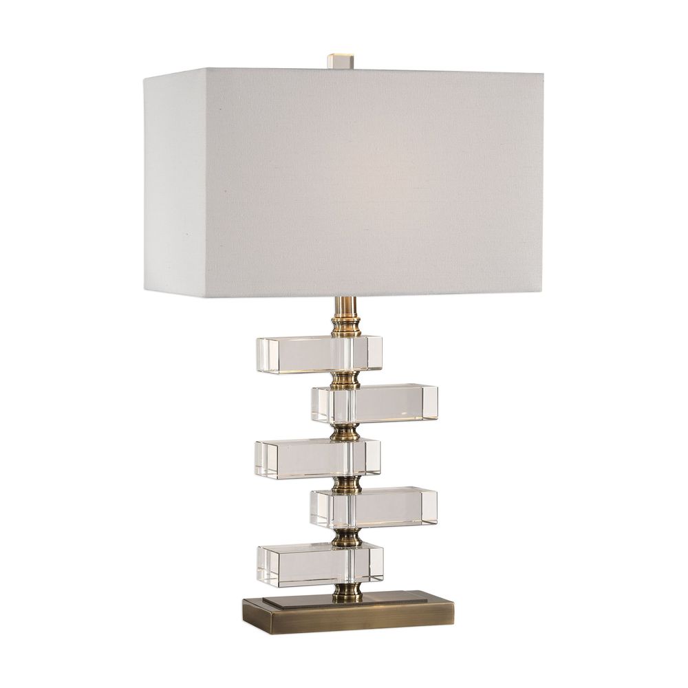 Uttermost Spilsby Stacked Crystal Block Lamp