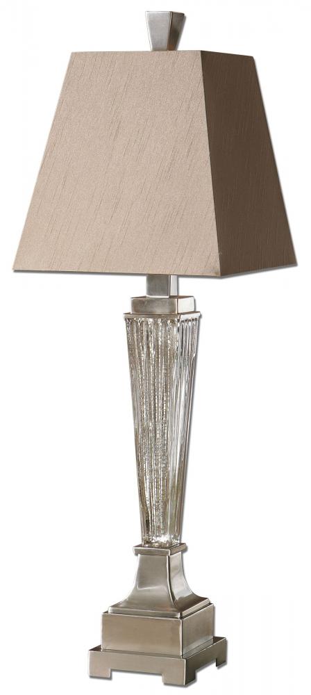 Uttermost Canino Mercury Glass Pillar Table Lamp