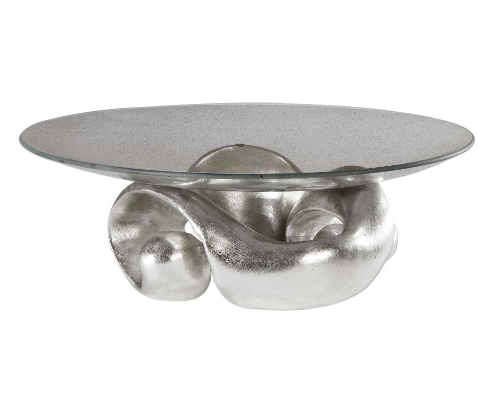 Uttermost Entwined Silver Leaf & Glass Bowl