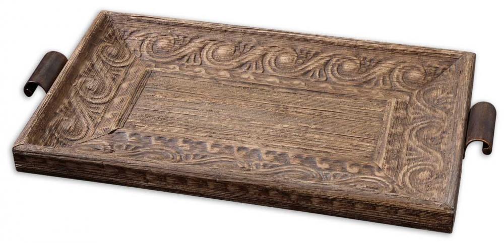 Uttermost Camillus Wood Framed Decorative Tray