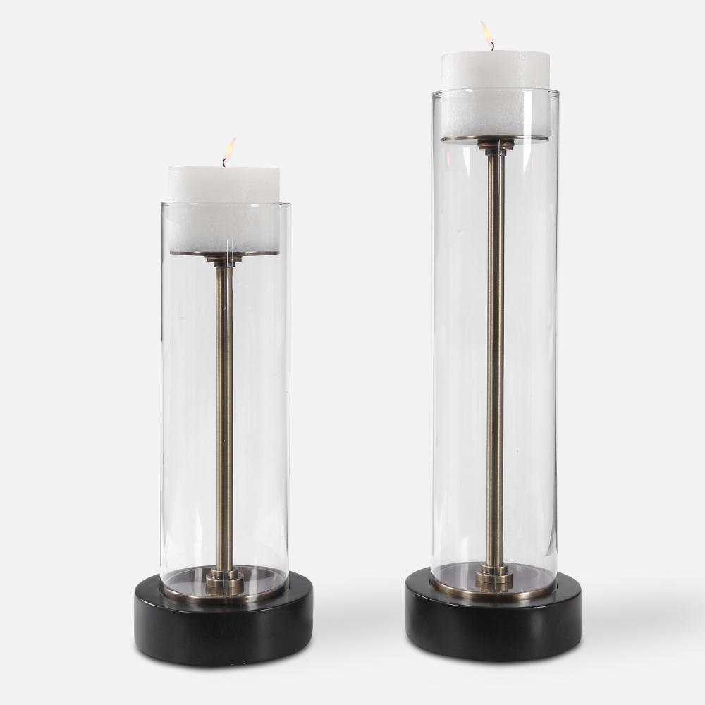 Uttermost Charvi Glass Candleholders Set/2