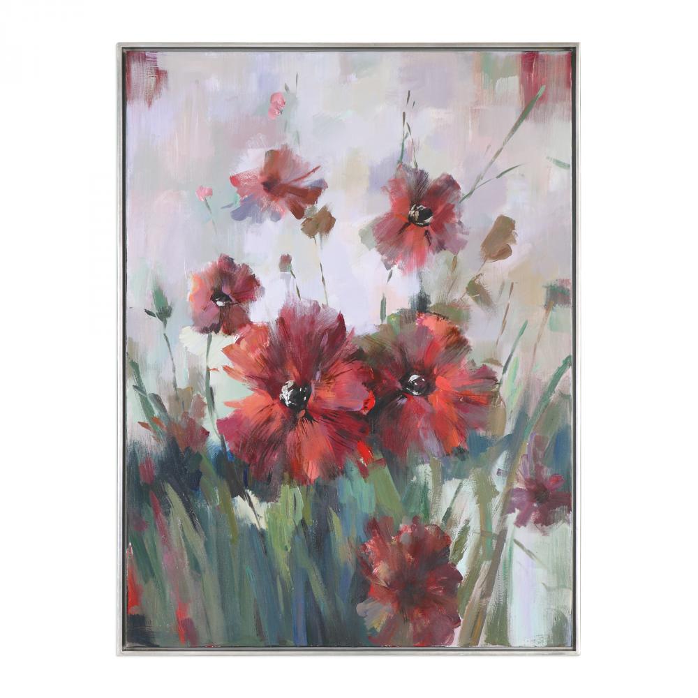 Uttermost Blooming Red Floral Art