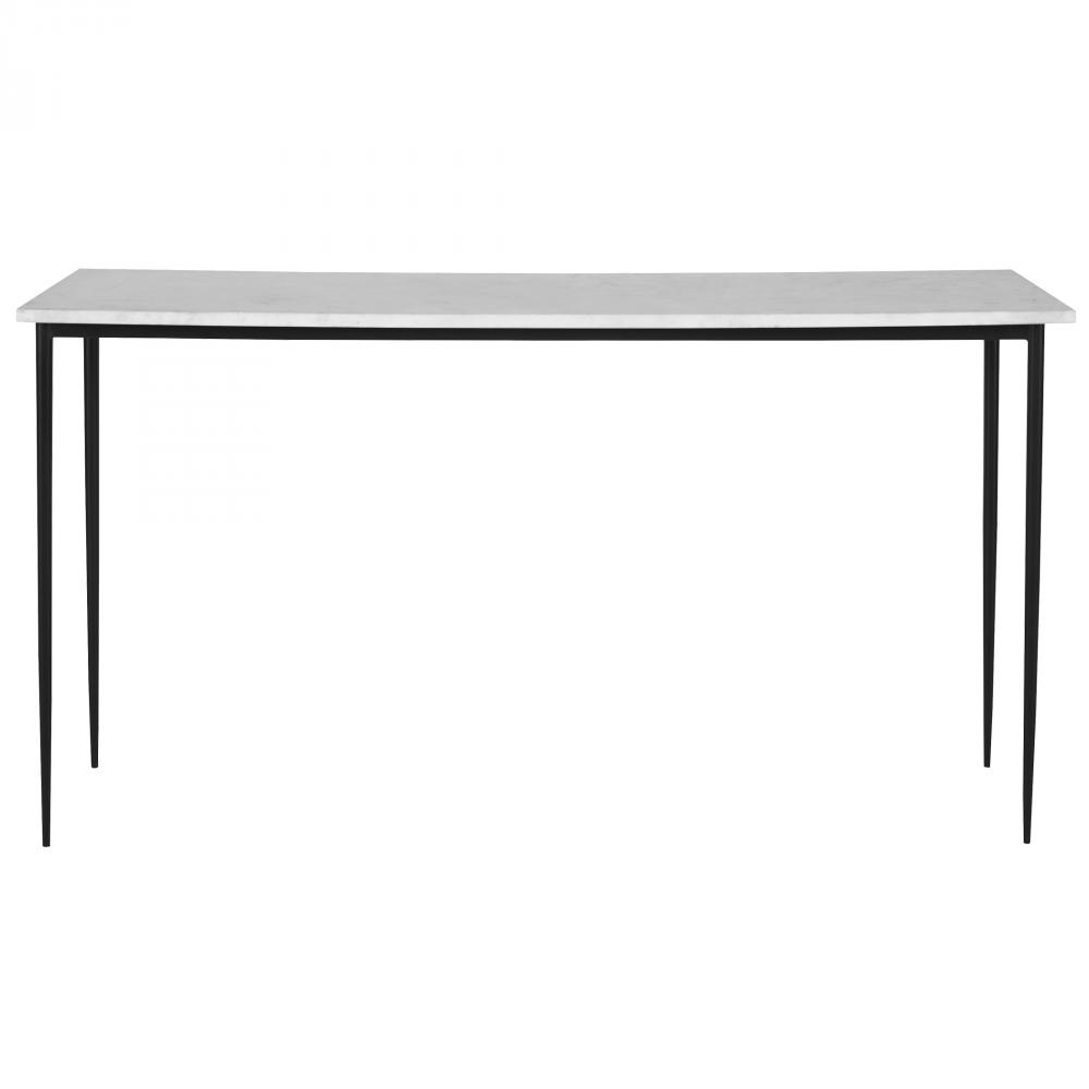 Nightfall White Marble Console Table