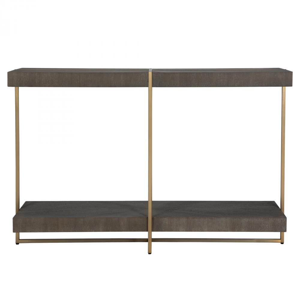 Taja Modern Brass / Wood Console Table