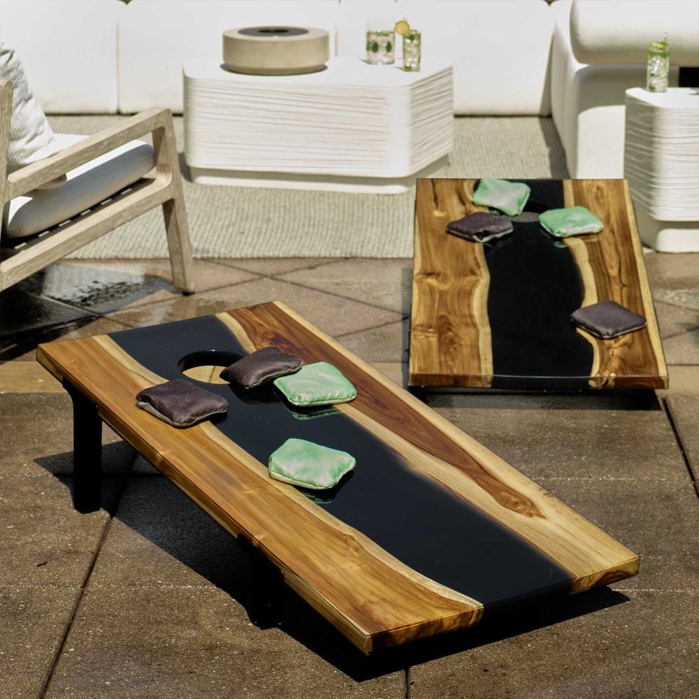 Uttermost Clearwood Black Cornhole Game Set/2