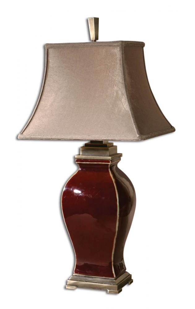 Uttermost Rory Burgundy Table Lamp