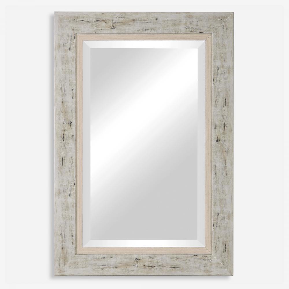 Branbury Rustic Light Wood Mirror