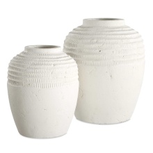 Uttermost 18245 - Uttermost Luna Ridge White Ceramic Vases Set/2
