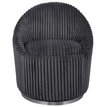 Uttermost 23599 - Crue Gray Fabric Swivel Chair